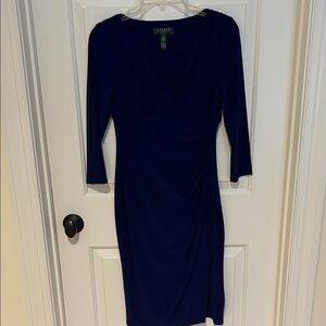 Laure Deep Brilliant Blue Long Sleeve Dress
